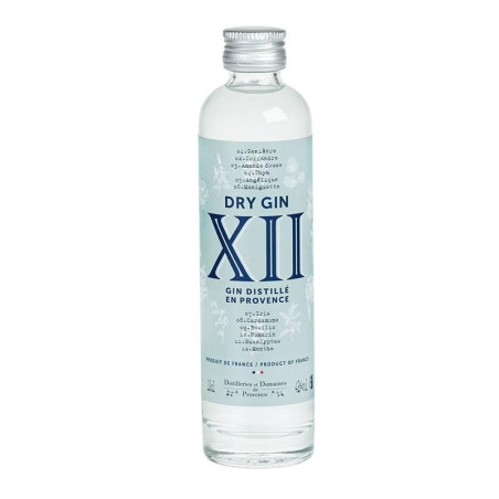 Gin XII 10 cl – Dry Gin Artisanal aux 12 Plantes Provençales