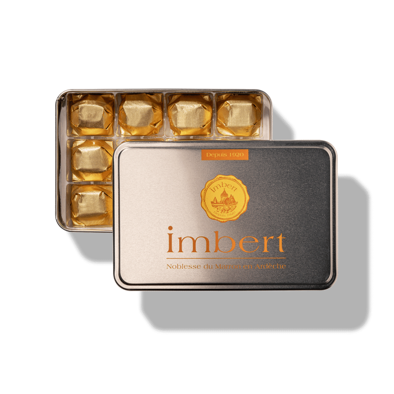 Marrons Glacés d’Aubenas Imbert® – Boîte Métal 12 Marrons 240 g