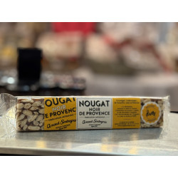 Black Nougat from Provence - 100 g Bar - Lavender Honey & Almonds