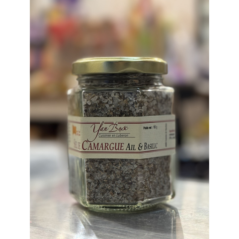 Sel de Camargue Ail & Basilic - Saveurs méditerranéennes - 160 g