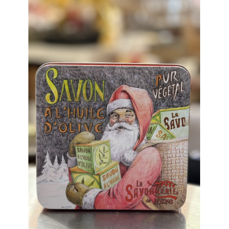 Santa Claus Metal Box & Soaps 4x100g – Spicy Scents for Christmas