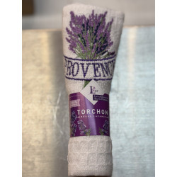 Torchon Provence Lavande 100 % Coton Brodé – Décoration Cuisine