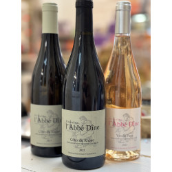 Pack Découverte Domaine Abbé Dine – 3 Côtes du Rhône Rouge, Blanc et Rosé