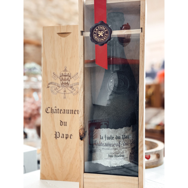 La Fiole du Pape Châteauneuf-du-Pape - Rouge Magnum 1.5L - Élégante Caisse Bois