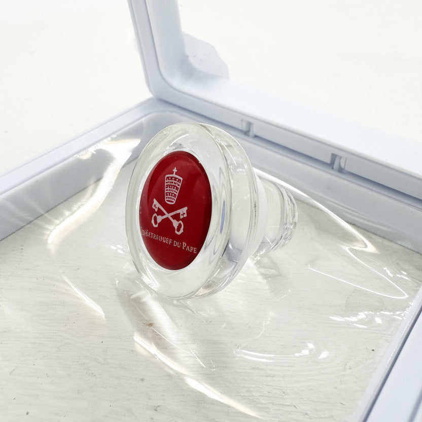 Bouchon en verre sérigraphié Châteauneuf-du-Pape Maison Molinet