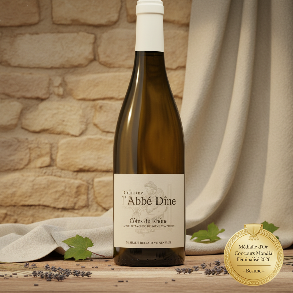 Côtes‑du‑Rhône Blanc 2025 – Domaine de l’Abbé Dîne Maison Molinet