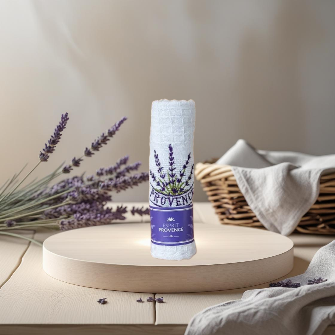 torchon brodé Blanc Maison Molinet