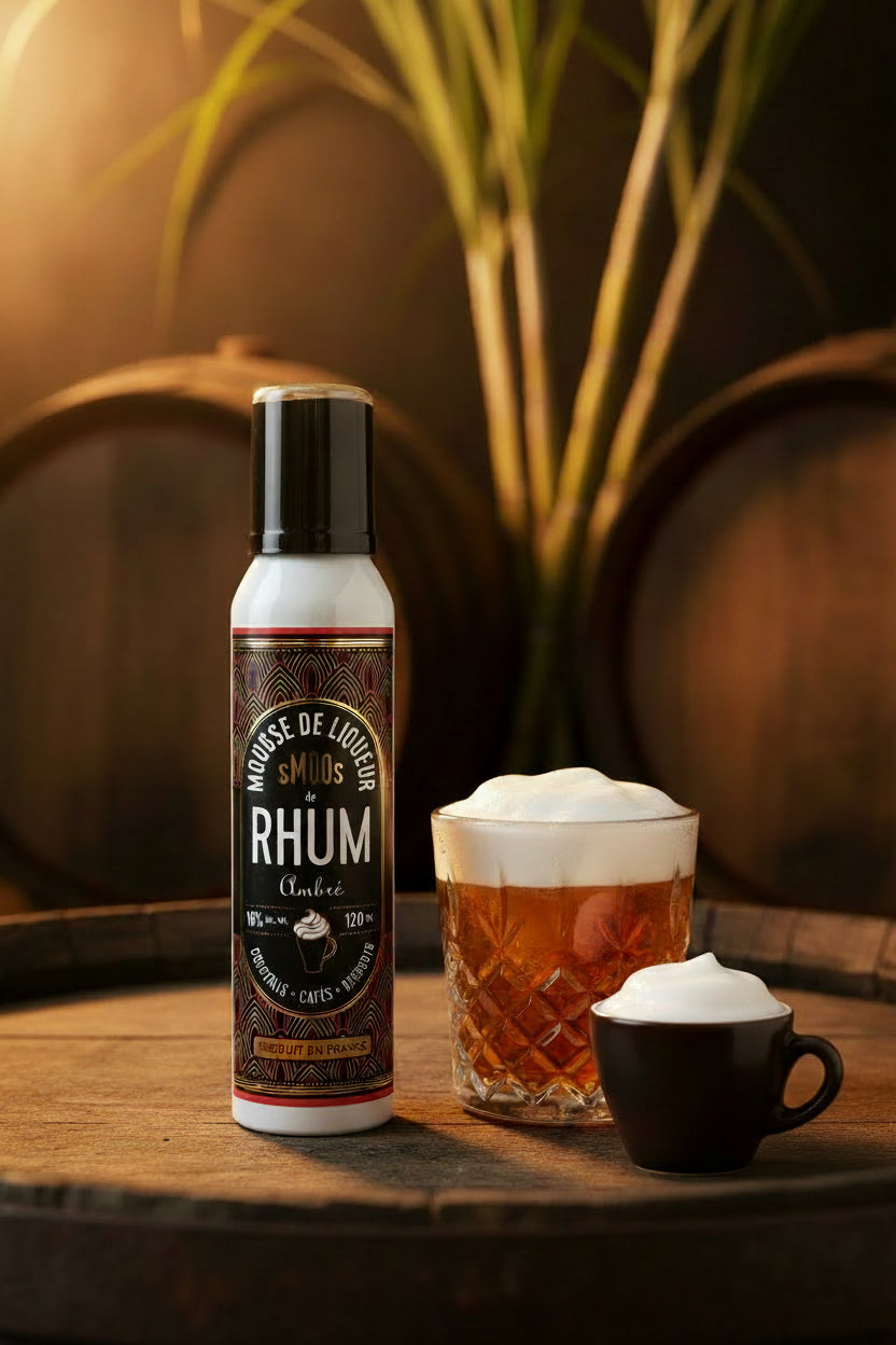 Mousse de Liqueur Rhum Ambré 120ml 16% Maison Molinet