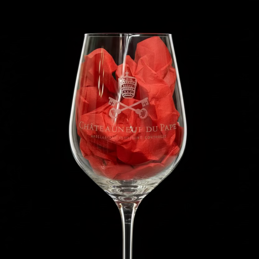 Verre sérigraphié Châteauneuf-du-Pape 35 cl - Maison Molinet