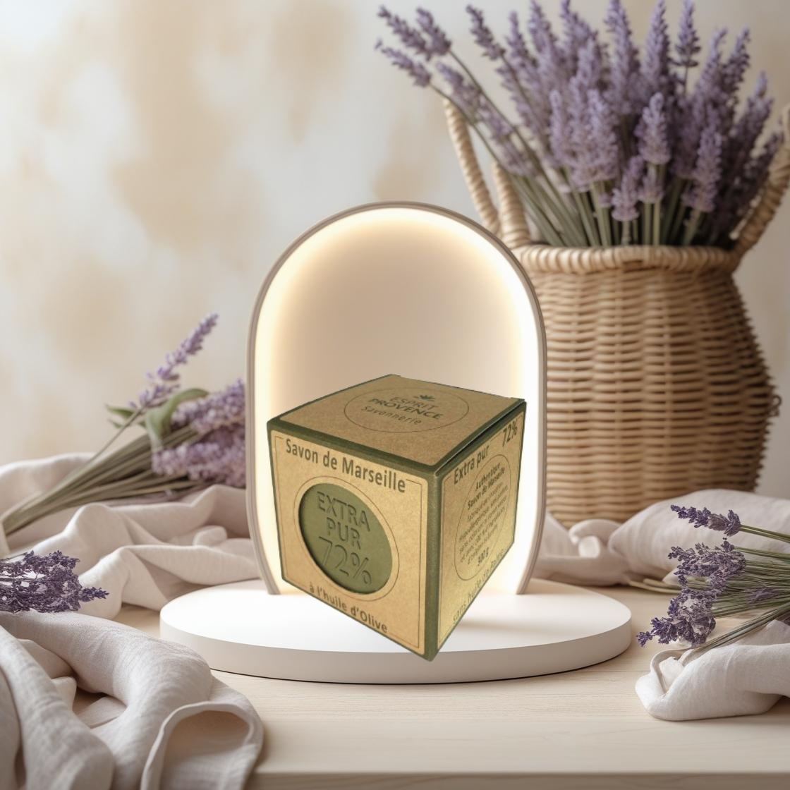 Savon de Marseille Extra Pur 72 % Olive – Cube 300 g Maison Molinet