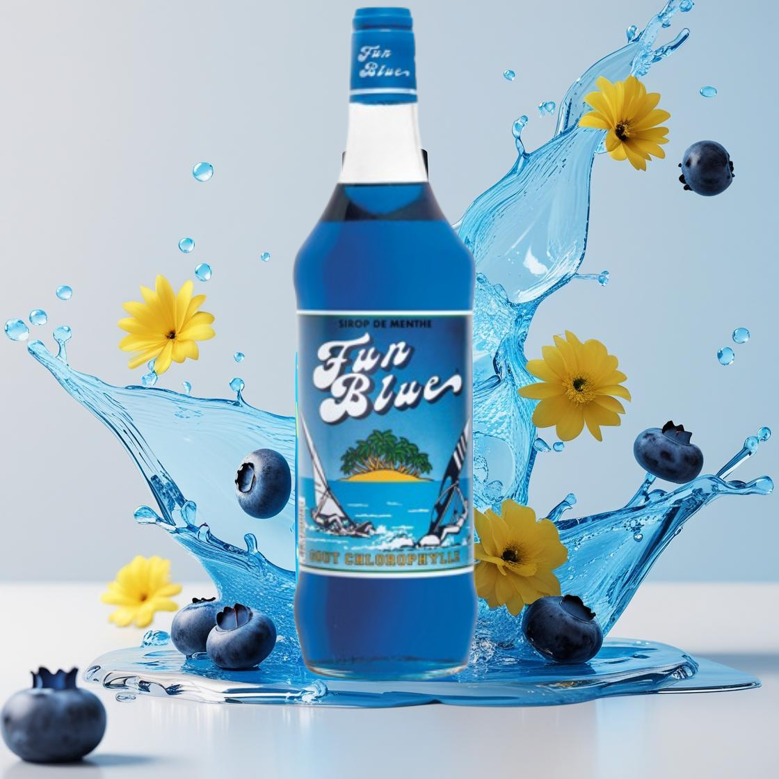 Sirop Fun Blue – Bouteille 1 L Maison Molinet