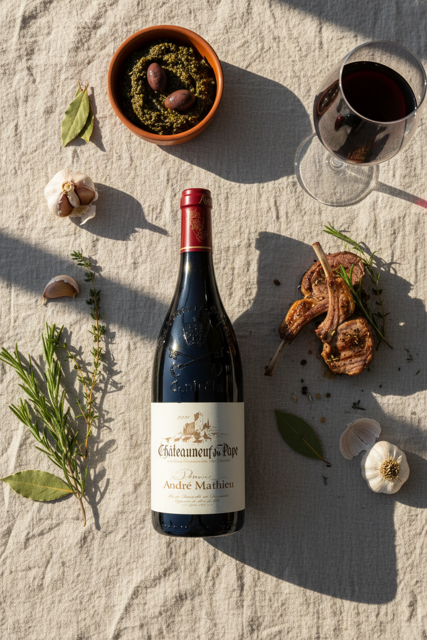 Châteauneuf-du-Pape – Flat Lay Provençal