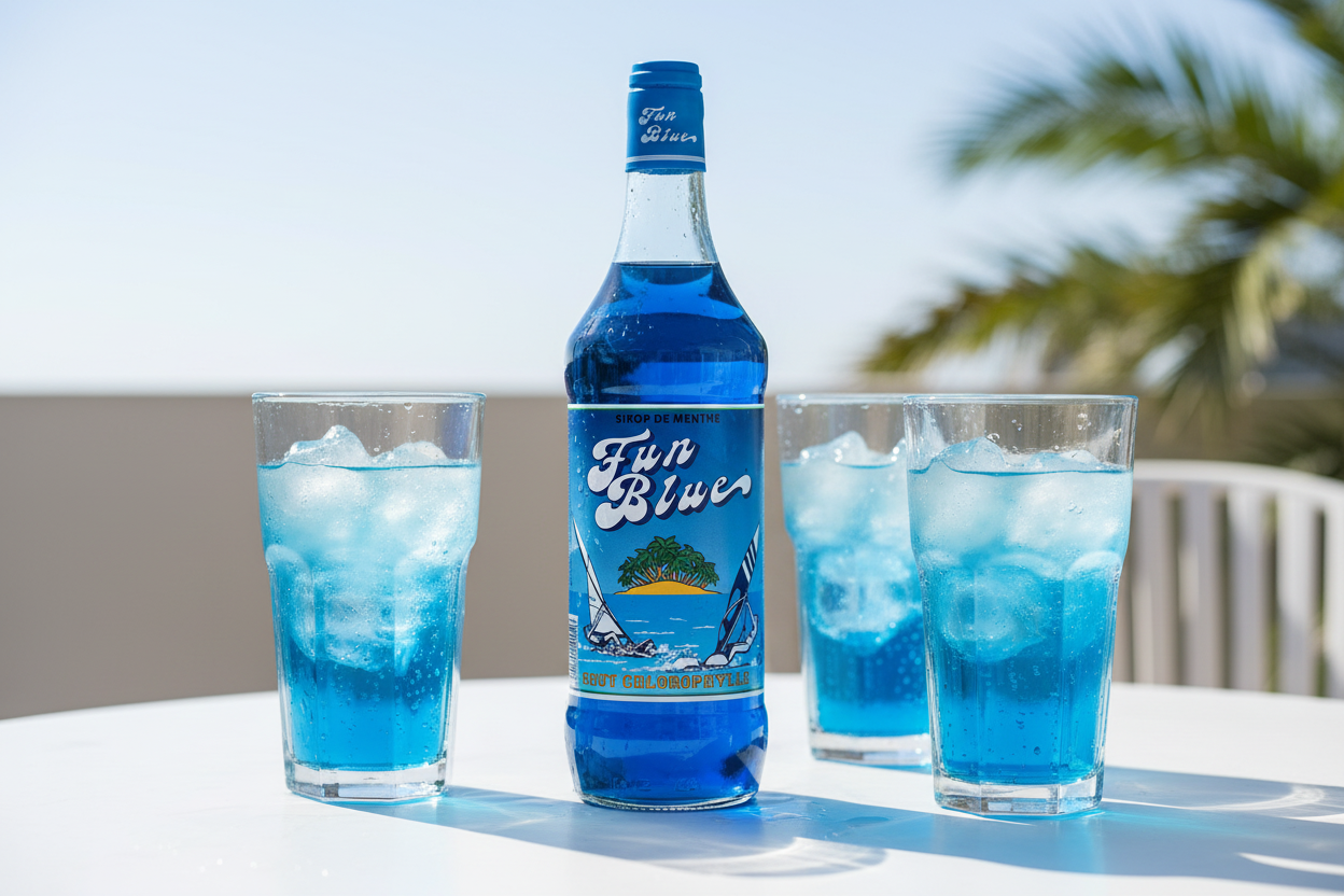Sirop Fun Blue – Bouteille 1 L Maison Molinet